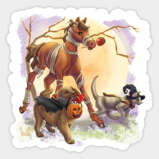 Happy Halloween Animals Sticker